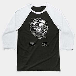 Terrestro sidereal globe Vintage Patent Hand Drawing Baseball T-Shirt